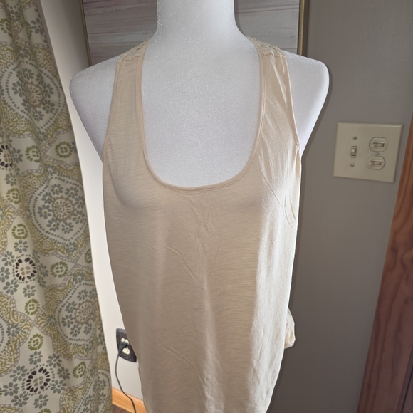Cream Lace Racerback Tank - Picture 3 of 4
